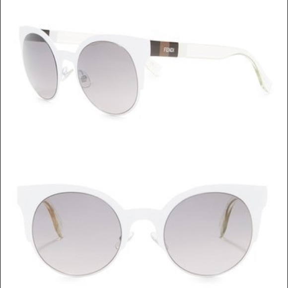 NWT FENDI Round Cat Eye Sunglasses - Picture 1 of 8